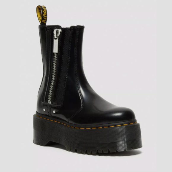 Dr. Martens Shoes - Dr. Martens 2976 Max Leather Platform Chelsea Boots | US 6